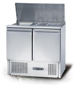 Mesa refrigerada comercial para preparación <span class=keywords><strong>de</strong></span> sándwiches y ensaladas con exhibidor - Product Image 2