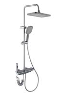 Robinet de bidet gris anthracite en ABS à poignée style clavier de piano, ensemble de douche moderne et minimaliste pour appartements, hôpitaux et projets d'ingénierie