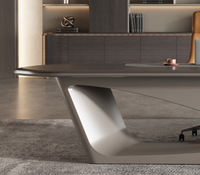 Escritorio Ejecutivo en Forma de L de Estilo Moderno, Duradero y de Lujo, con Mesa de Madera, Panel de Melamina, Cajones, para Uso en Oficina en Casa