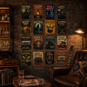 Plaques Métalliques Vintage Rectangulaires Précises avec <span class=keywords><strong>Affiches</strong></span> <span class=keywords><strong>de</strong></span> Chanteurs <span class=keywords><strong>Célèbres</strong></span> et Représentations <span class=keywords><strong>de</strong></span> <span class=keywords><strong>Films</strong></span> Romantiques, Imprimées UV, pour Bar Xinhangchen - Product Image 2