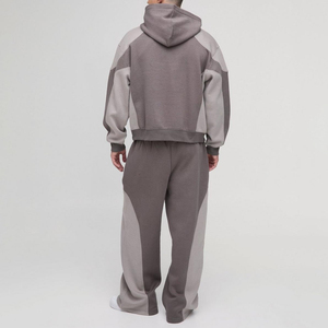 Otoño Casual Color Block Sudadera con capucha Pantalones de chándal Chándal Hombres Streetwear Conjuntos Ropa - Product Image 2