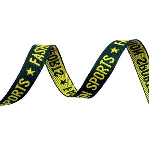Custom logo Durable Nylon Polyester Cotton Woven Jacquard Black Camo <b>Webbing</b> Ribbon Belt Strap Tape Fabric Trim - Product Image 2
