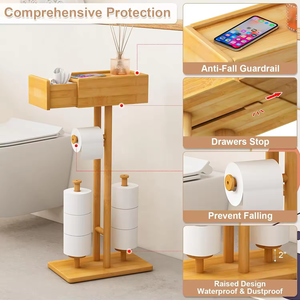 Bán Buôn Giá Đơn Lập Gỗ Nhà Vệ Sinh Giấy Cuộn Chủ Nhà Vệ Sinh Mô Chủ Phòng Tắm Giấy Lưu Trữ Giá Cho Nhà Vệ Sinh - Product Image 6