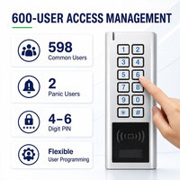 Secukey SK5 12~28V AC/DC IP66 Teclado de Control de Acceso RFID Multifrecuencia EM/HID/IC Resistente al Agua con Lector Wiegand