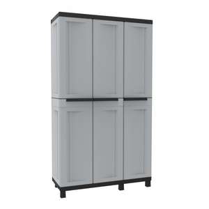 TERRY - 1002719 Armoire 3 portes en résine 102x39x181 - 3 étagères intérieures réglables-EAN 8005646027192 CABINETS - Product Image 1