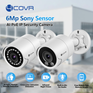 Caméra <span class=keywords><strong>de</strong></span> sécurité IP PoE extérieure 4COVR 6Mp 5Mp avec capteur Sony Starlight, détection d'intrusion IA et reconnaissance faciale, caméra <span class=keywords><strong>de</strong></span> <span class=keywords><strong>surveillance</strong></span> vidéo réseau - Product Image 2