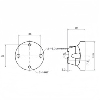 Dispositivo de Mecanizado de 5 Ejes Modelo 3A-110079 para Centro CNC, Interfaz de Mandril de Acero Inoxidable D49