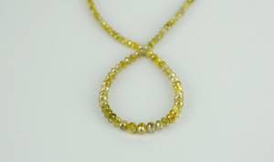 Cadena de cuentas facetadas de diamante amarillo de 2-3 mm, cuentas de diamante amarillo natural, cadena de 15 pulgadas - Product Image 2