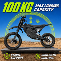 Moto électrique tout-terrain OEM 3000W de puissance maximale, batterie lithium 48V 22.5Ah, 3 vitesses, vitesse maximale 60KM/H, autonomie 50KM, freins hydrauliques
