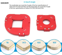 Gabarit de fraisage d'angle en aluminium pour le travail du bois, modèle de localisation d'angle arrondi multi-rayons