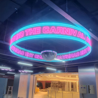 Enseigne au néon LED personnalisée, lumière au néon circulaire suspendue pour bar, club, fête, événement, éclairage au néon décoratif moderne