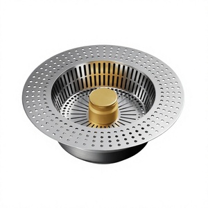 Panier de vidange pop-up rond en acier inoxydable poli pour évier de cuisine, filtre anti-colmatage pour récupération des déchets - Product Image 4