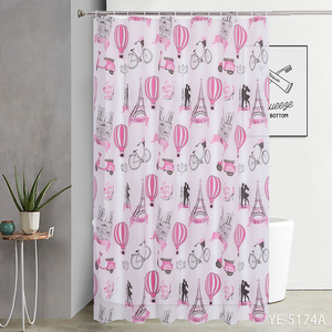 Drap de bain bleu 3D pour salle de bain, ensemble de crochets artisanaux et personnalisés pour filles, <span class=keywords><strong>rideau</strong></span> de douche doublé de luxe - Product Image 1