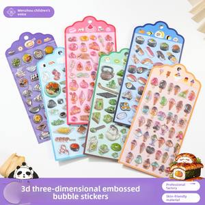 Nouveaux autocollants décoratifs 3D populaires, autocollants en relief stéréoscopique, autocollants en cristal diamant, <span class=keywords><strong>cuisine</strong></span> japonaise, autocollant 3D - Product Image 5