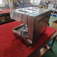 Salamandre électrique de style malaisien avec élévateur intégré, petite forme ovale, chauffe-aliments/grill/four pour la cuisine
