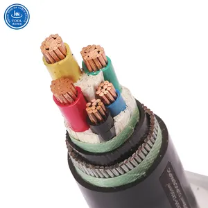 3 inti kabel inti tunggal xlpe berlapis tembaga melakukan untai MV kabel listrik 15kv pvc kabel tegangan sedang bawah tanah