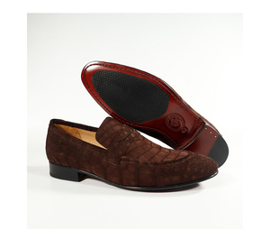 Top niveau mode chaussures de <span class=keywords><strong>luxe</strong></span> hommes pur peau de Crocodile chaussures pour hommes Sapatos Design classique Goodyear welt fête hommes chaussures - Product Image 3