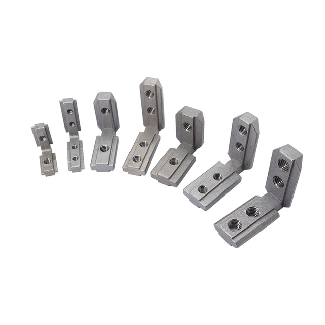 Stainless Steel Aluminum Profile Accessories with 20/30/40/45 Corner Slots and Built-in L-shaped Internal Connection Fasteners