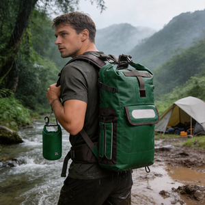 Waterproof Backpack Hiking <b>Camping</b> Dry Bag Shoulder Pack With Adjustable Strap Reflective Strap Heavy Duty Adventure Activities - Product Image 1