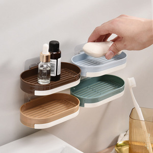 Jabonera de Plástico de Una Sola Capa con Ventosa para Montaje en Pared, para Baño y Uso Doméstico - Product Image 2