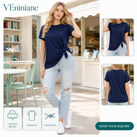 T-shirt en coton et polyester style mignon, manches courtes, coupe ample, effet 3D, impression personnalisable, multicolore, saison hiver