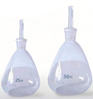 Pycomètre en verre borosilicaté de qualité laboratoire, résistant aux hautes températures, disponible en différentes tailles OEM, transparent