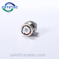 Conector BNC de 75 Ohm, conector macho de crimpado SDI para CCTV RG58 RG59