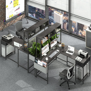 <span class=keywords><strong>Escritorio</strong></span> de Computadora en Forma de L Reversible con Soporte para Monitor y Estante de Almacenamiento, <span class=keywords><strong>Escritorio</strong></span> de Esquina para Oficina en Casa con Bolsa de Almacenamiento - Product Image 5