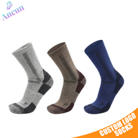 Chaussettes personnalisées en laine mérinos Chaussettes à séchage rapide Chaussettes de compression pour la randonnée sportive et le ski en plein air