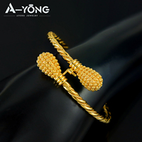 Nouveaux bracelets à visser plaqués or 24 carats, design haut de gamme, vente en gros, style Dubaï, bracelets pour femmes pour les fêtes