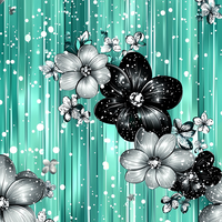 Tela de Vestir Koshibo de Alta Calidad, Base de Crepé de Poliéster, Estampados Florales Abstractos Vívidos para la Confección de Vestidos Elegantes para Mujer