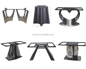 Pernas de mesa em aço inoxidável em forma de U, metal forjado, suporte de mesa de jantar, pernas de mesa de escritório