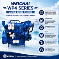 Moteur diesel marin WEICHAI WP4C120-18, puissance efficace à refroidissement par air pour les ferries, les navires de passagers, les bateaux de pêche et les bateaux de travail