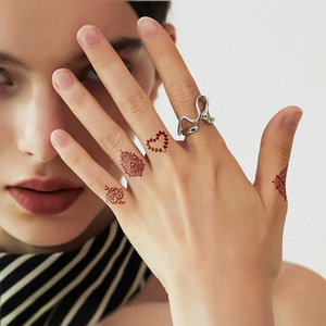 Autocollants de <span class=keywords><strong>tatouage</strong></span> au henné rouge pour tout le corps, transfert d'eau, logo personnalisé, fête, mariage, spécial, imperméable, longue durée, facile à appliquer - Product Image 3