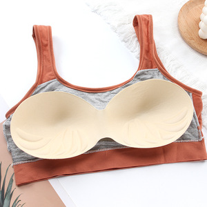 Women Removable Pads Yoga Sports Bra Sexy Big V Beautiful Back Wrap Chest Wirefree Wide Strap Bralette - Product Image 5