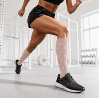 Chaussettes de compression montantes personnalisées à motifs unisexes respirantes imprimées pour le sport, la course, les voyages, l'allaitement – Vente en gros