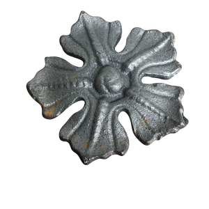 Adornos de flores de hierro forjado fundido para decoración de cercas, puertas y escaleras Flor decorativa ornamental de metal forjado - Product Image 3