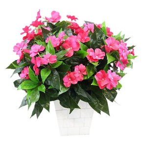 Suministro del Fabricante: Plantas Artificiales de <span class=keywords><strong>Impatiens</strong></span> de 7 Ramas para Decoración de Bodas y Acción de Gracias, Flores de Plástico Ecológicas Hechas a Mano en Maceta - Product Image 6