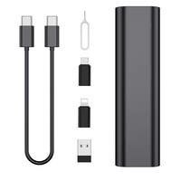 PD 60W Multifuncional USB Tipo C Juego de cables de datos Carga rápida para IPhone Xiaomi Cargador Caja de almacenamiento Adaptador Tarjeta Pin Caja de viaje