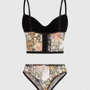 Nouvelle arrivée, haut <span class=keywords><strong>corset</strong></span> court en denim bleu pour femmes, sexy, sans manches, crochet avant, taille amincissante, bustier, maintien de la poitrine, shapewear - Product Image 3