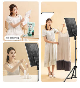 Lumière de remplissage vidéo pour appareil photo 80w, panneau lumineux LED bicolore, panneau d'éclairage photo, éclairage pour diffusion en direct, <span class=keywords><strong>studio</strong></span> photo - Product Image 5