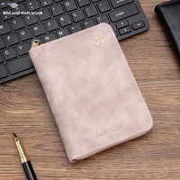 Nouveau porte-passeport anti-skimming RFID élégant et luxueux en PU, style minimaliste et serein ; Étui multifonctionnel pour cartes SIM et portefeuille d'identité