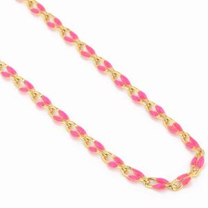 Cadena de cable Rolo multicolor al por mayor, joyería esmaltada, cadena con clip de acero inoxidable y oro de 18 quilates para la fabricación <span class=keywords><strong>permanente</strong></span> de collares - Product Image 4