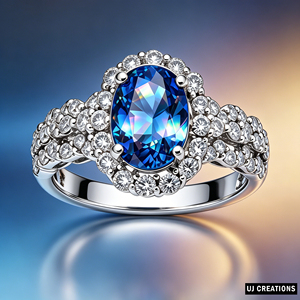 แหวนค็อกเทลทองคำแท้สำหรับผู้หญิง S925/10K/14K/18K ประดับด้วยโกเมนและเพชรทรงรี ดีไซน์หรูหราสำหรับงานหมั้น - Product Image 6
