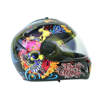 Casco d-helmet CE casco integrale modulare DOT omologato moto ciclomotore Street Bike Racing Crash helmet