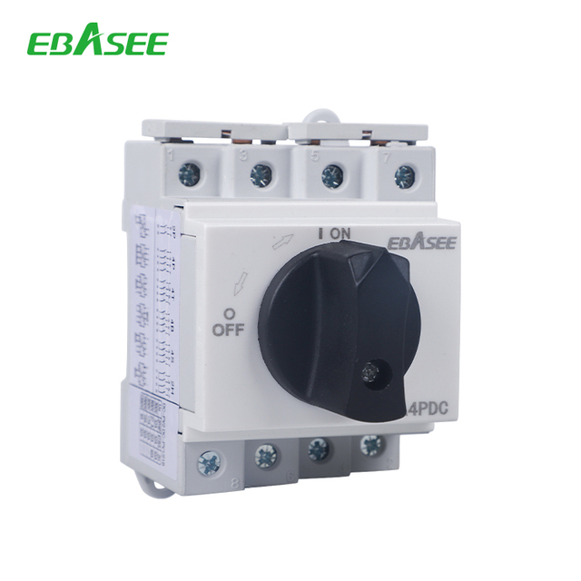 EBASEE or OEM Low Voltage DC Isolator Switch BXPV-ELR2 32A 4P 2P 1000V Solar PV Disconnect Switch DIN Rail Photovoltaic Isolator