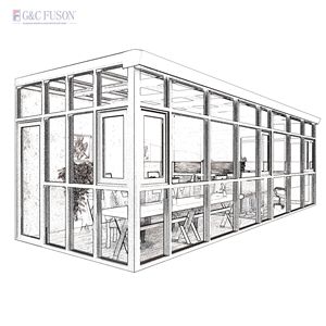 Fuson Australia Eropa pemasangan ruang matahari standar bingkai aluminium prefabrikasi Sunroom sementara Lowe - Product Image 4