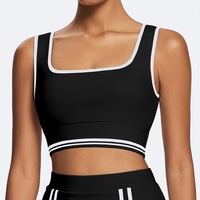 Nouvelle jupe de sport unie anti-exposition avec coussinets de poitrine intégrés pour le tennis, la course, le fitness et le yoga, ensemble de vêtements de tennis en polyester et élasthanne, collection Printemps