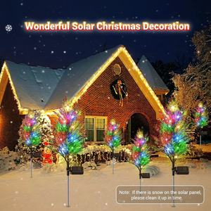 Lámpara Solar Xinhuiyuan con Forma de Pino Ciprés, 7 Colores LED, Impermeable para Exteriores, Jardín, Césped, Decoración de Patio - Product Image 3