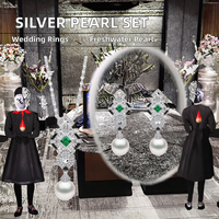 Ensemble de bijoux collier et boucles d'oreilles géométriques en argent sterling 925 plaqué or 18 carats avec perle d'eau douce et zircon, pour anniversaire, mariage